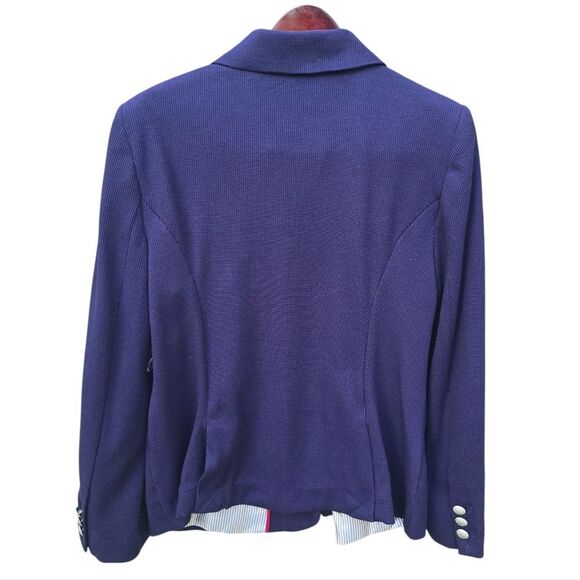 Riley & Rae NWT Preppy Navy Blue Harlow Striped Lining Blazer‎ Jacket Size XL - Picture 4 of 10